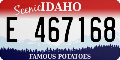 ID license plate E467168