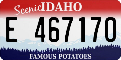 ID license plate E467170