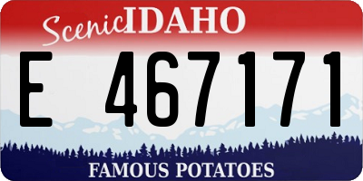 ID license plate E467171
