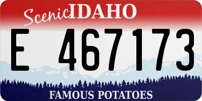 ID license plate E467173