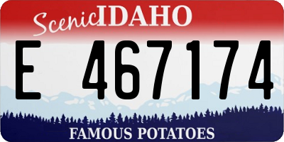 ID license plate E467174