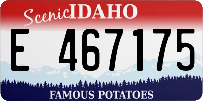 ID license plate E467175