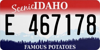 ID license plate E467178