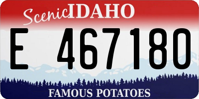 ID license plate E467180