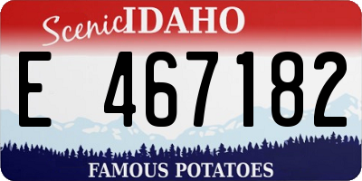 ID license plate E467182