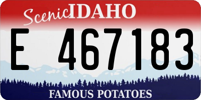 ID license plate E467183