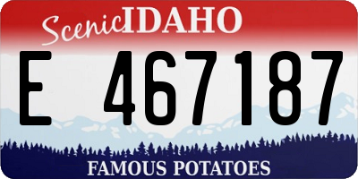 ID license plate E467187