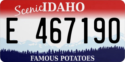 ID license plate E467190