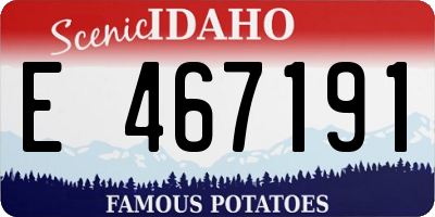 ID license plate E467191