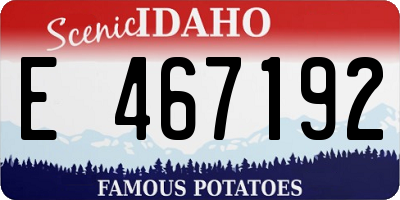 ID license plate E467192