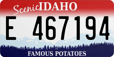 ID license plate E467194