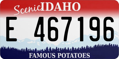 ID license plate E467196