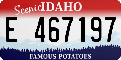 ID license plate E467197