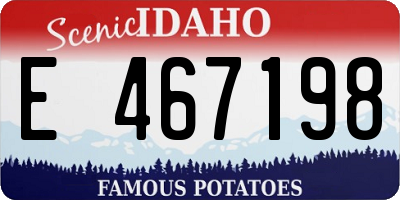 ID license plate E467198