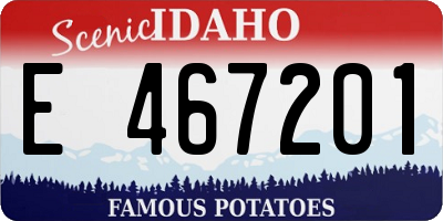 ID license plate E467201