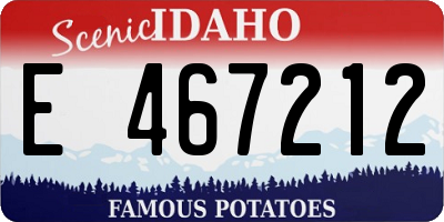 ID license plate E467212