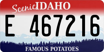 ID license plate E467216