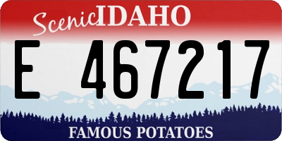ID license plate E467217
