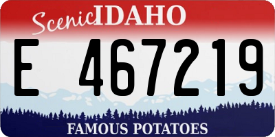 ID license plate E467219