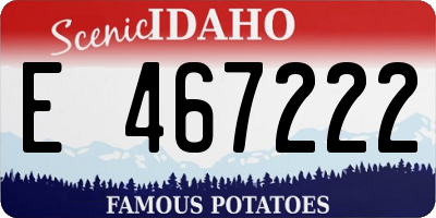 ID license plate E467222
