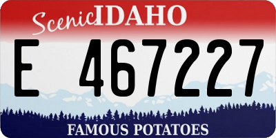 ID license plate E467227