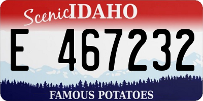 ID license plate E467232