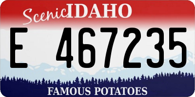 ID license plate E467235