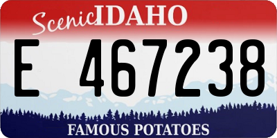 ID license plate E467238