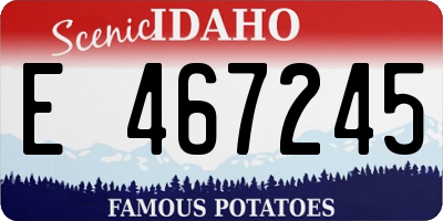 ID license plate E467245