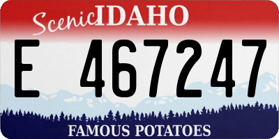 ID license plate E467247