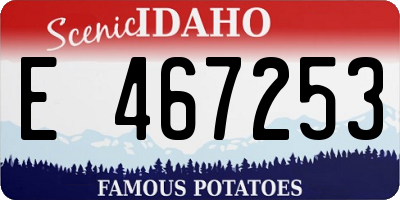 ID license plate E467253
