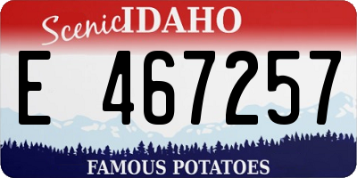 ID license plate E467257