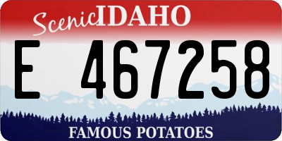 ID license plate E467258