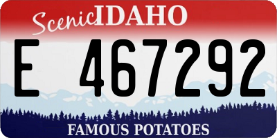 ID license plate E467292