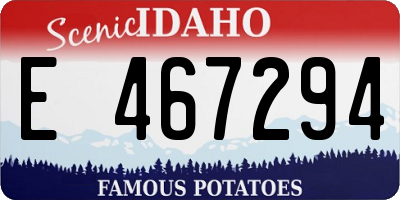 ID license plate E467294