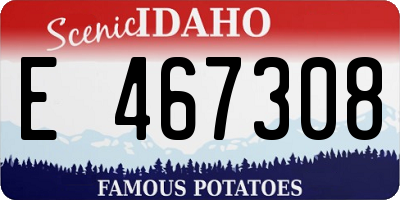 ID license plate E467308