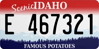 ID license plate E467321