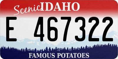 ID license plate E467322
