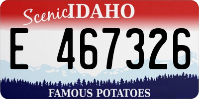ID license plate E467326