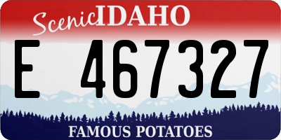 ID license plate E467327
