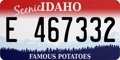 ID license plate E467332