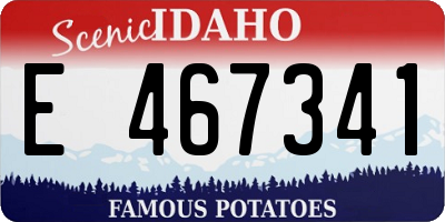 ID license plate E467341