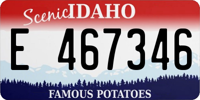 ID license plate E467346