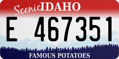 ID license plate E467351
