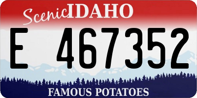 ID license plate E467352