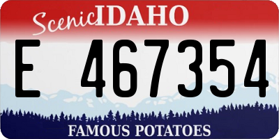 ID license plate E467354