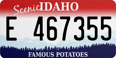 ID license plate E467355