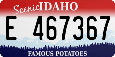 ID license plate E467367