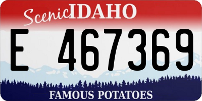 ID license plate E467369