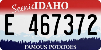 ID license plate E467372